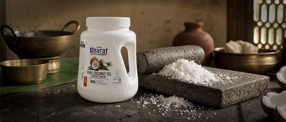 Coconut oil in use