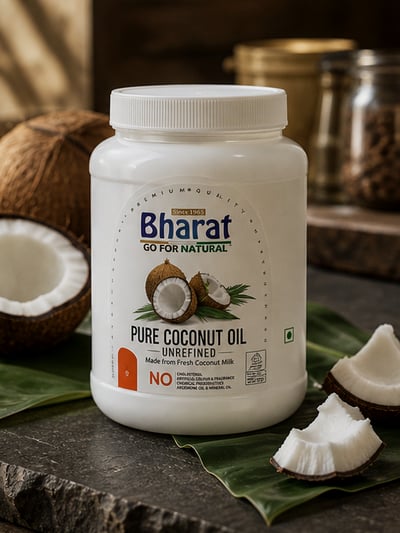 Bharat Coconut oil bottle