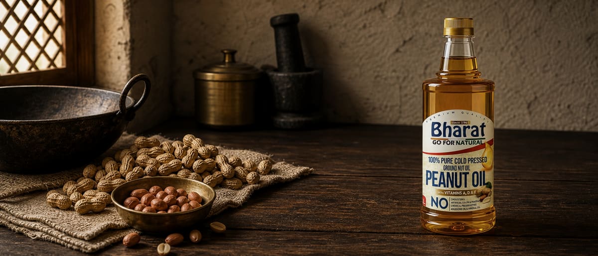 Groundnut oil in the kitchen
