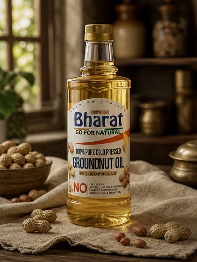 Bharat Groundnut oil bottle