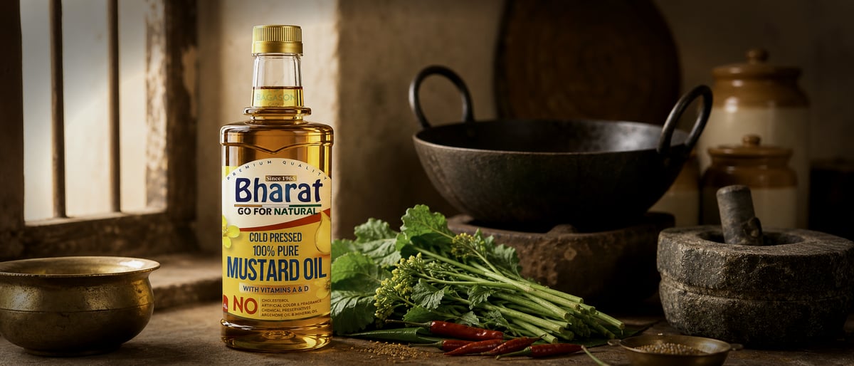 Mustard oil in use