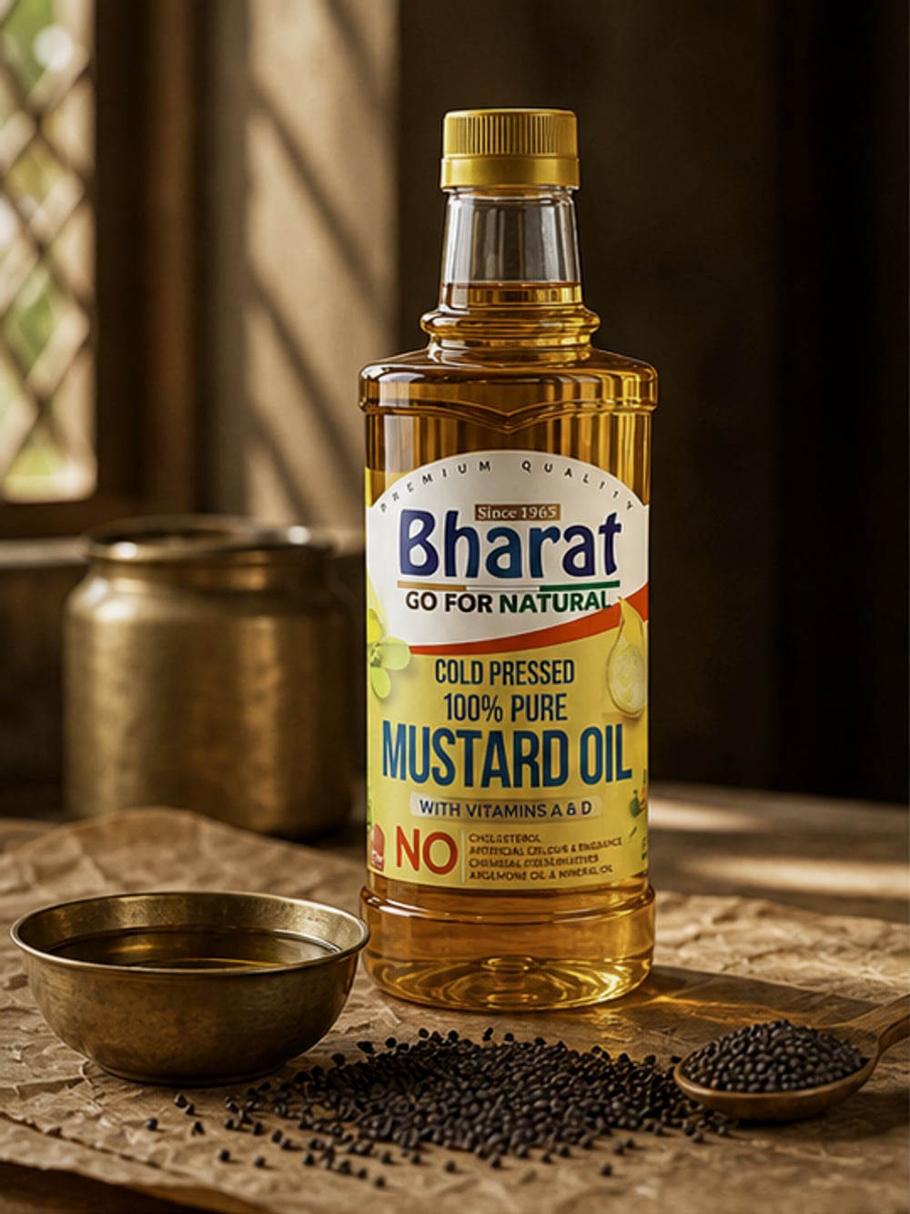 Bharat Mustard oil bottle
