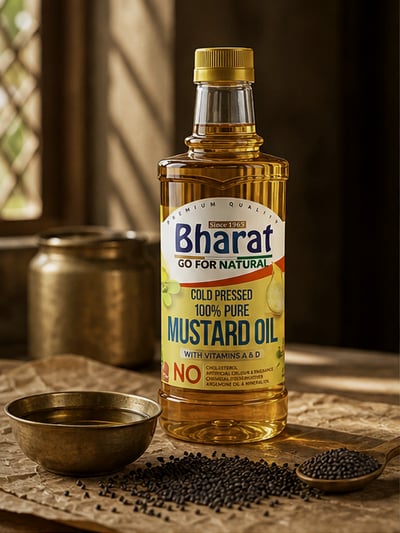 Bharat Mustard oil bottle