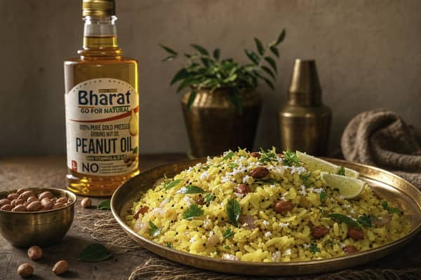 Kanda Poha with Groundnut Oil recipe