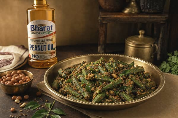Maharashtrian Peanut Masala Bhindi recipe